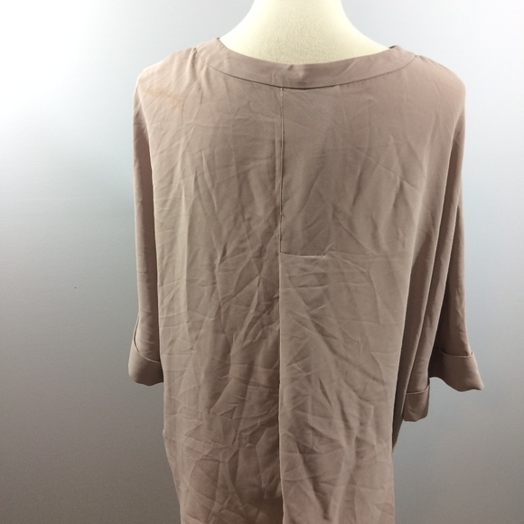 NEW Anne Klein Popover Blouse Dark Oyster Size 2 - Picture 2 of 6